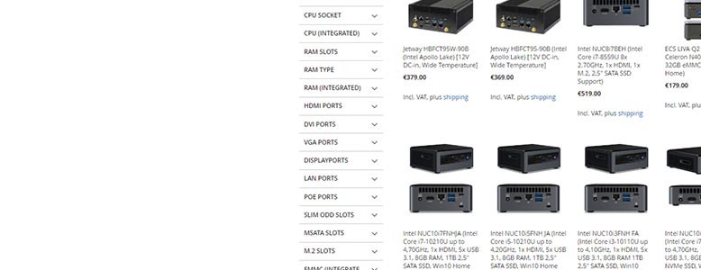Über 300 MiniPC Barebones