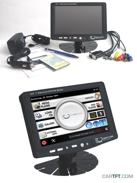CTF700 - VGA 7" TFT - Touchscreen USB - PAL/NTSC - IR - Audio<br><b>+ GPS Mouse USB</b>
