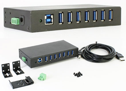 CTFINDUSB-3 (Automotive/Industrie 7-port USB 3.0 Hub, 9-24VDC)
