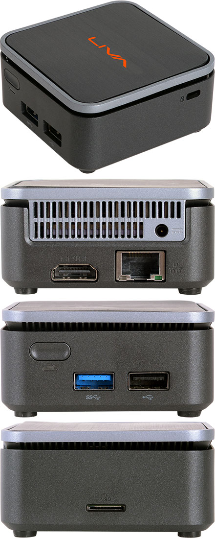 ECS LIVA Q2 MiniPC (Intel Celeron N4000, 4GB RAM, 64GB eMMC, Windows 10 Pro)