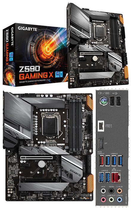 Gigabyte Z590 GAMING X ATX (fr i3, i5, i7 [Sockel LGA1200], Z590 Express, PCIe 4.0)