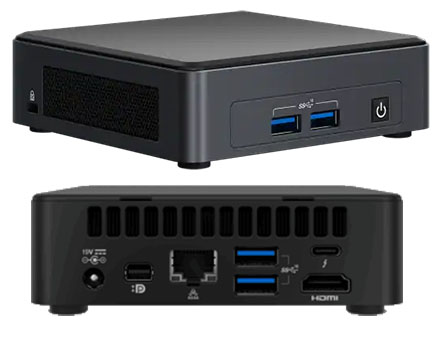 Intel NUC11TNKi3 (Intel Core i3-1115G4 up to 4,10GHz, 1x HDMI, 1x Mini DP, 2x Thunderbolt, 1x <b>M.2</b>)<br>