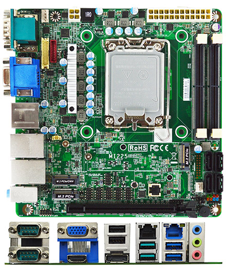 Jetway MI225-H6100 Mini-ITX (Intel 12./13th Gen. LGA1700,  2x LAN, 2x COM, 4x M.2)
