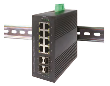 Jetway JDL104G-2F (DIN Rai LAN Switchl, 5x 1000MBit, 2x SFP, 12-36VDC, Wide temperature range -40 to 85°C)