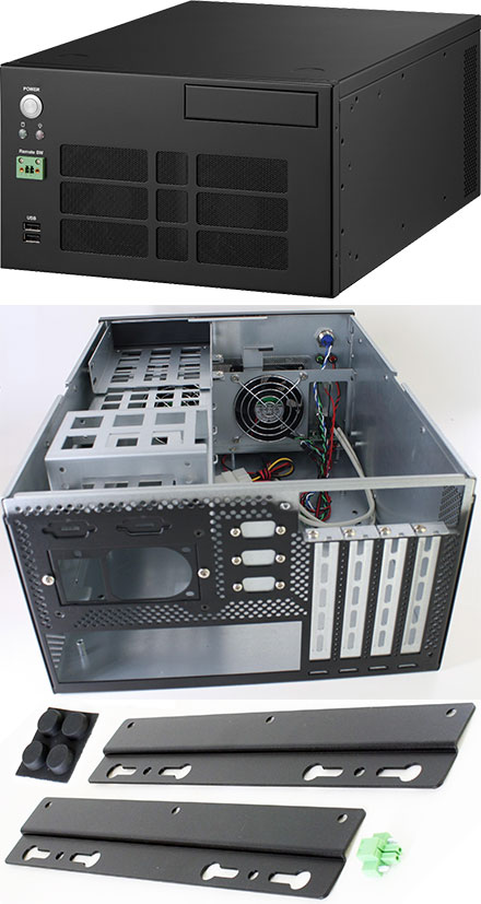 STM749 Mini-ITX/Micro-ATX Gehuse (1x 3.5", 2x 2.5", 4x PCI)